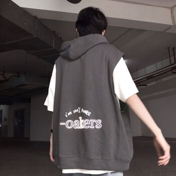 HOODIE VEST - GREY