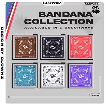 [FULLTAG CHÍNH HÃNG] Khăn vuông bandana ClownZ V2