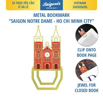 Bookmark - Đánh Dấu Sách Kim Loại - Nhà Thờ Đức Bà Tp Hồ Chí Minh - Quà Lưu Niệm Việt Nam - Saigonir