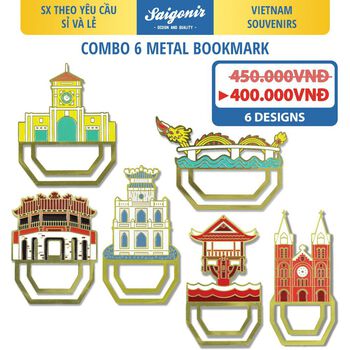 Set Combo 6 Bookmark Đánh Dấu Sách Kim Loại - Quà Lưu Niệm Việt Nam - Saigonir Set Combo 6 Bookmark Đánh Dấu Sách Kim Loại - Quà Lưu Niệm Việt Nam - Saigonir