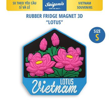 Sỉ và Lẻ Nam châm Tủ Lạnh Chất Liệu Nhựa Dẻo Saigonir - Hình Ảnh Hoa Sen Việt Nam - Quà lưu niệm Việt Nam