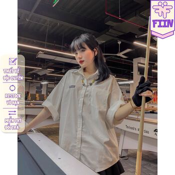 Áo sơ mi ngắn tay kẻ caro nhiều loại/ Fiinalism màu trắng form rộng cá tính unisex - Made by Fiin (có ảnh lên mẫu)