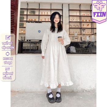 Váy dài BABY trắng siêu đáng yêu - Designed by Fiin