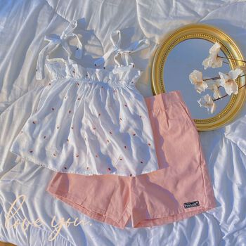 Áo hai dây thắt nơ ulzzang - Made by Fiin