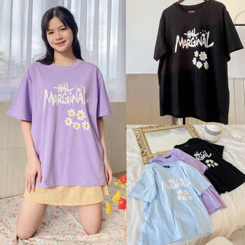 Áo thun tay lỡ Marginal form rộng basic - Made by Fiin