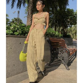 Quần Dài Caro Be TARTAN - Caro Pant / Nude -  TIẾT KIỆM ???????????? khi mua combo 3 sản phẩm !!