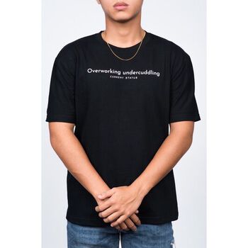 áo thun slogan nam nữ cotton đen unisex T.E.E