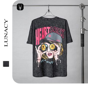 Áo thun tay lỡ HBG Wash phông Unisex nam nữ Cotton oversize form rộng LUNACY TB42 Áo thun tay lỡ HBG Wash phông Unisex nam nữ Cotton oversize form rộng LUNACY TB42
