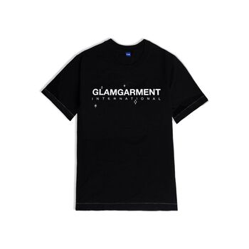 Áo thun tay lỡ GLAM phông Unisex nam nữ chất Heavy Cotton oversize form rộng Glamgarment màu đen