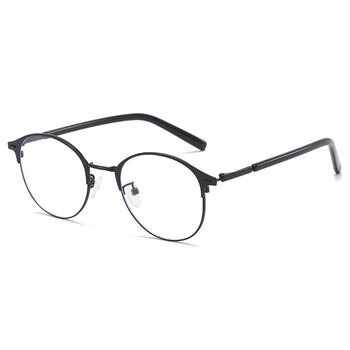 Gọng kính cận nam nữ GLAM kim loại, mắt tròn, nhiều màu - A001