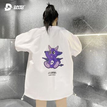 Áo khoác dù nữ form rộng DAVIES - Devil Teddy Jacket