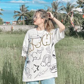 ⚡️FREESHIP⚡️KASH - Áo thun CARTOON màu Trắng form Oversize Local Brand Chính Hãng