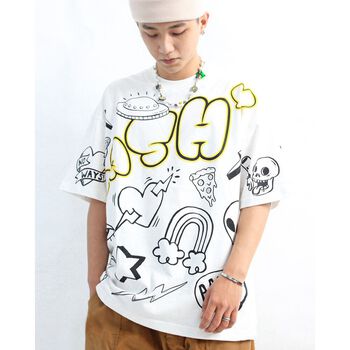 ⚡️FREESHIP⚡️KASH - Áo thun CARTOON màu Trắng form Oversize LocalBrand Chính Hãng