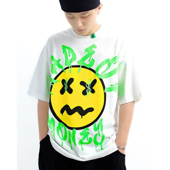 ⚡️FREESHIP⚡️KASH - Áo thun SMILEY FACE màu Trắng form Oversize LocalBrand Chính Hãng