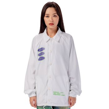 /oval/ BIG LOGO COACH JACKET™ - WHITE