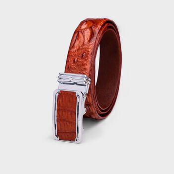 Thắt lưng da cá sấu liền bản Lata TL272