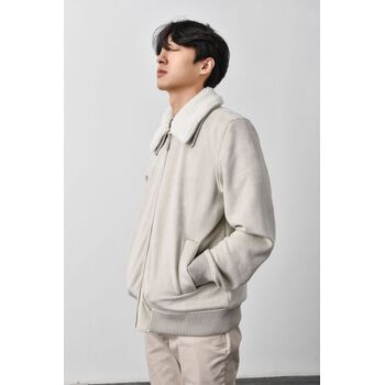 Áo Khoác Bomber Da Lộn.REGULAR - 10F21JAC011