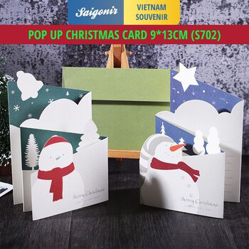 Thiệp giáng sinh Pop-Up 9x13cm Saigonir - Thiệp Xmas Card Thiệp Thiệp 3D Noel  Giấy dày cao cấp Đa dạng mẫu mã [S702]