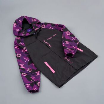 Áo khoác gió local brand Clownz Monogram Camo Hooded dài tay, vải gió 2 lớp, unisex nam nữ