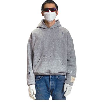 BEUTER GREY BOXY HOODIE - OBSIDIAN