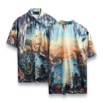 Áo Sơ Mi Nam INF Nature Print  , Vải Cotton Lụa Cao Cấp,  SM005466, SOMEHOW