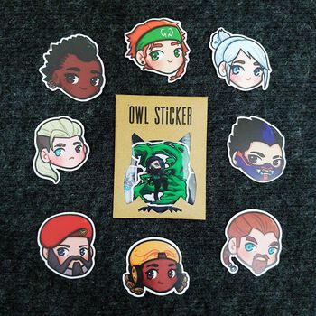 Bộ hình dán game VALORANT sticker pvc chống nước cao cấp, không bay màu - Owl Sticker