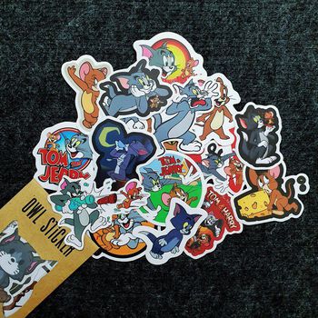 Bộ hình dán Tom & Jerry sticker pvc dành cho bé yêu chống nước cao cấp, không bay màu - Owl Sticker