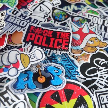 Combo hình dán cao cấp trang trí chủ đề Graffiti Sticker