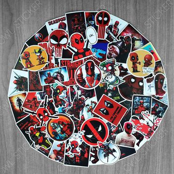 Combo hình dán Quái nhân DEADPOOL siêu hot sticker pvc chống nước cao cấp, không bay màu - Owl Sticker