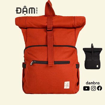 [Mã LT50 giảm 50k đơn 299K] Balo laptop nắp cuộn ĐẬM BNS - CUỘN LIGHT (4 màu)