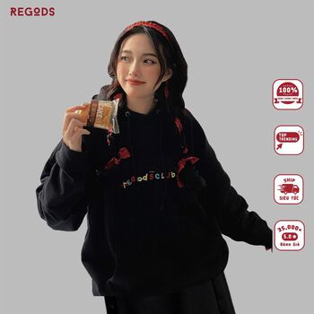 Áo Hoodie Color Thêu REGODS Unisex Form Rộng ( HOODIE COLOR )