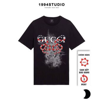 Áo Thun Unisex Nữ Nam Form Rộng Tay Lỡ Vải Mịn Cotton Mặc Thoáng Mát Màu Đen Trắng in  GC khói độc đáo - 1994studio