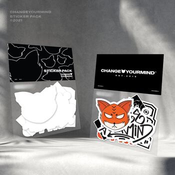 STICKER CHANGE YOUR MIND (FULL BỘ STICKER CHÍNH HÃNG 5 STICKER 1 TÚI)