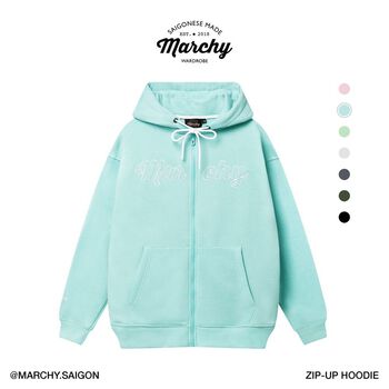 [Mã 12FASHIONSALE1 giảm 10K đơn 50K] MARCHY - Zip-up Hoodie - Áo khoác (nhiều màu)
