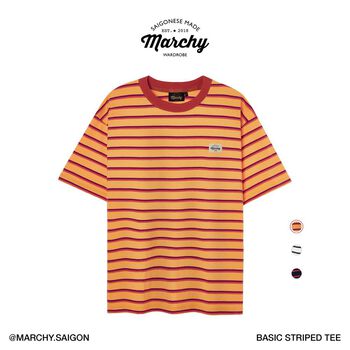 MARCHY - Basic Striped Tee - Áo thun sọc