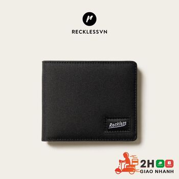 [Mã LT50 giảm 50k đơn 250k] Ví Vải Gập Ngang Bifold Reckless John Wallet Màu Trơn Polyester Kháng Nước