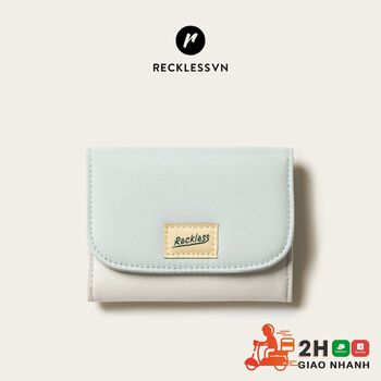 [Mã LT50 giảm 50k đơn 250k] Ví Vải Nắp Gập Màu Phối Reckless Claire Wallet Polyester Kháng Nước