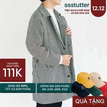 Áo Măng Tô Mangto Nam SSSTUTTER Hound Coat