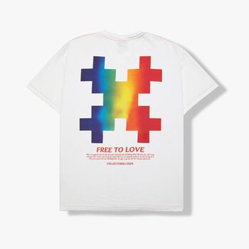 Áo thun Trắng Collectors Palette Logo Free To Love