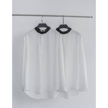 Áo sơ mi cổ trụ KIDO SHIRT (Trắng) - ZUNEZX