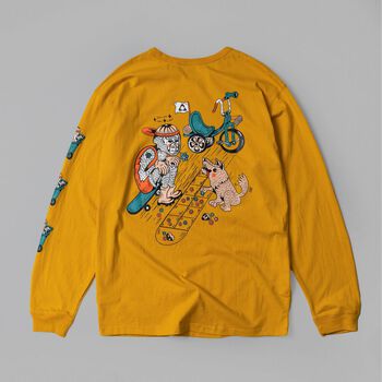 Áo Thun Gori Oldskull - Goricycle tay dài - Vàng