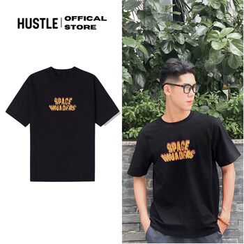 Áo thun nam nữ tay lỡ phông UNISEX  - Space Invaders - Chất liệu 100 cotton premium cao cấp full size - Hustle