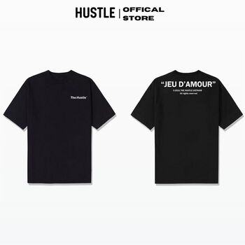 Áo thun tay lỡ Hustle phông unisex nam nữ Cotton 100% 4 chiều cao cấp Jeu DAmour Hustle TM Áo thun tay lỡ Hustle phông unisex nam nữ Cotton 100% 4 chiều cao cấp Jeu DAmour Hustle TM