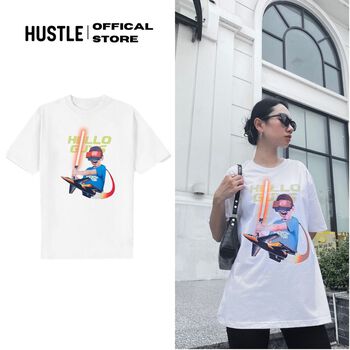 [Freeship từ 0đ]Áo thun local brand unisex nam nữ tay lỡ Hello Guys - cotton premium cao cấp full size