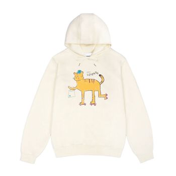 Áo hoodie LEVENTS MY ANIMALS Series Hổ Cream