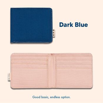 Ví gập Ono vải canvas - Màu xanh Navy