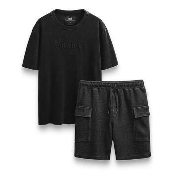 Set Bộ Áo Thun-Quần Đùi Họa Tiết Wash INF SS21Thời Trang Cao Cấp , Chất Vải Thun Cotton Co Giãn, INF SB000803, SOMEHOWS