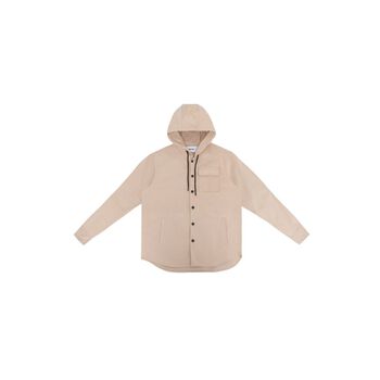 /public icon/ ZIGZAG HOODED KHAKI JACKET™ - SEASAME