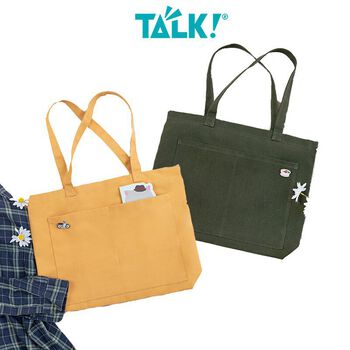 Túi Đeo Vai 2 Ngăn Vải Canvas - May TALK!