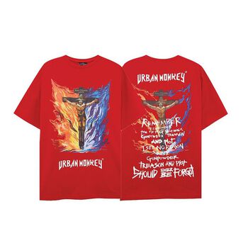ÁO THUN [ URBAN MONKEY ] GUY FAWKES - ĐỎ